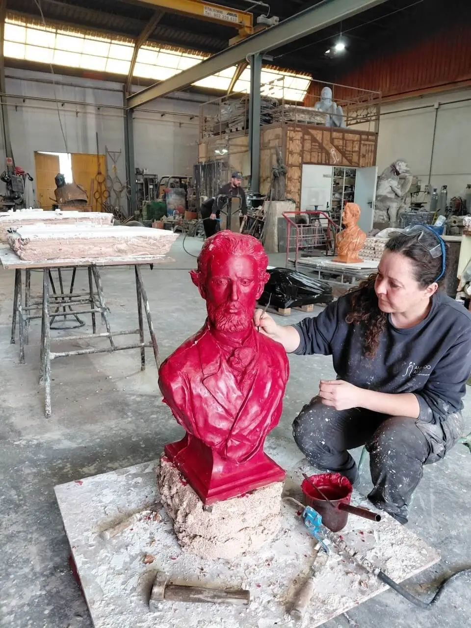 Molde-de-silicona-Busto-Rosales-en-la-Fundición-de-Amando-_23-4-2026_