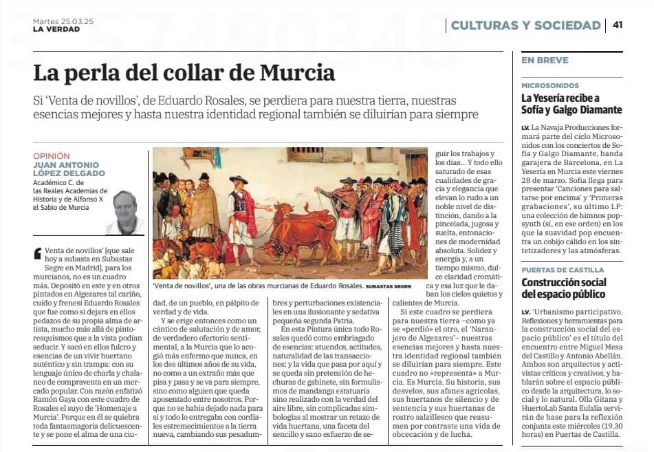 La perla del collar de Murcia (La Verdad 25-3-2025)